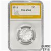 Image 1 : 1915 Barber Quarter PGA MS64