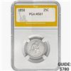 Image 1 : 1858 Seated Liberty Quarter PGA MS61