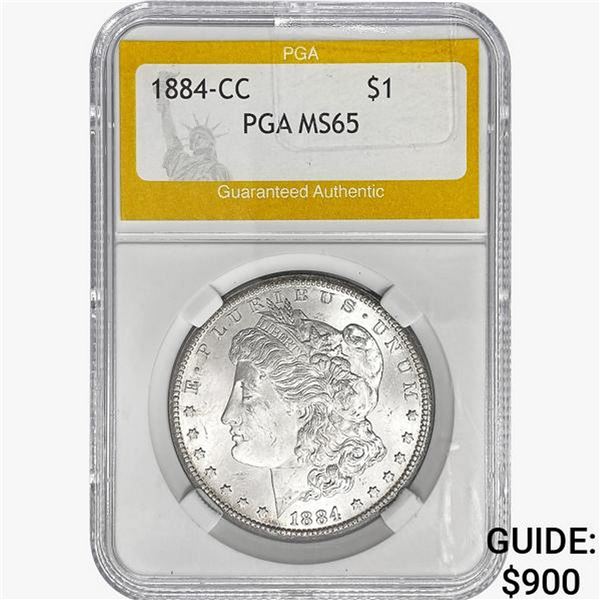 1884-CC Morgan Silver Dollar PGA MS65