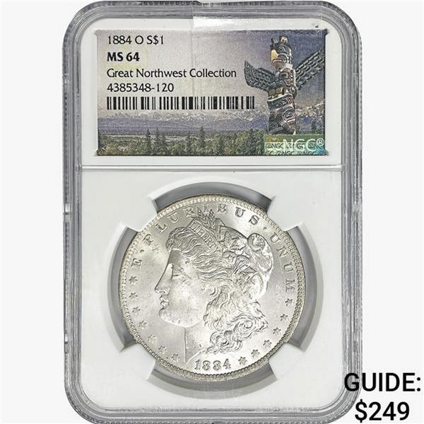 1884-O Morgan Silver Dollar NGC MS64