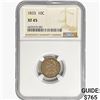 Image 1 : 1833 Capped Bust Dime NGC XF45