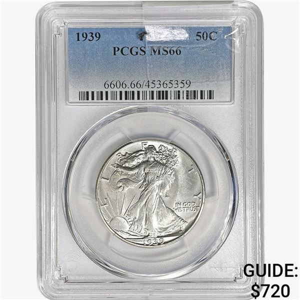 1939 Walking Liberty Half Dollar PCGS MS66
