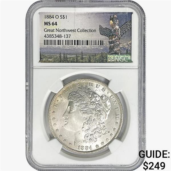 1884-O Morgan Silver Dollar NGC MS64