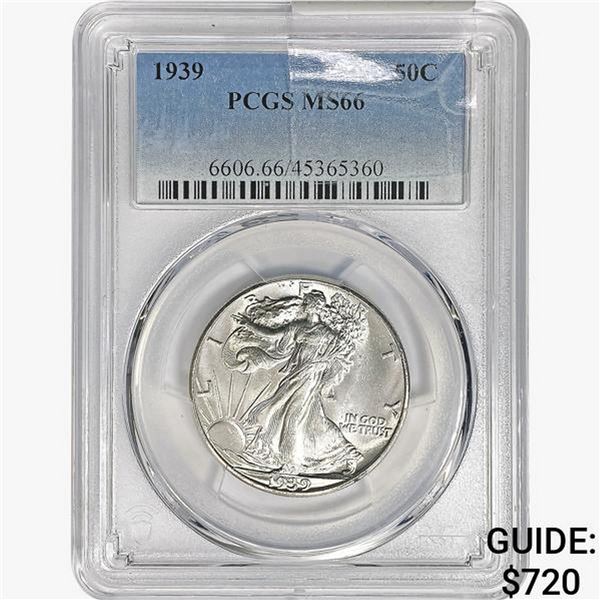 1939 Walking Liberty Half Dollar PCGS MS66