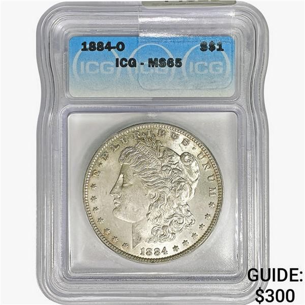 1884-O Morgan Silver Dollar ICG MS65