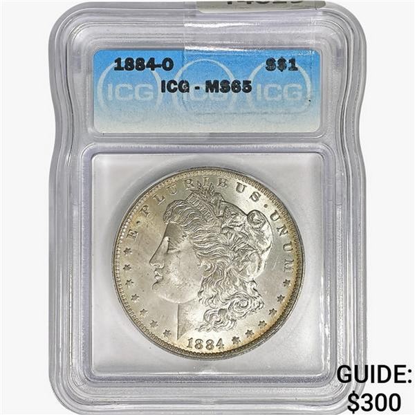 1884-O Morgan Silver Dollar ICG MS65