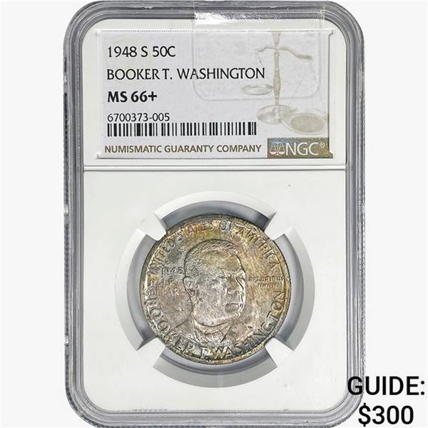 1948-S Booker T Half Dollar NGC MS66+