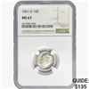 Image 1 : 1961-D Roosevelt Dime NGC MS67