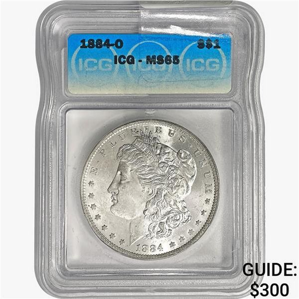 1884-O Morgan Silver Dollar ICG MS65