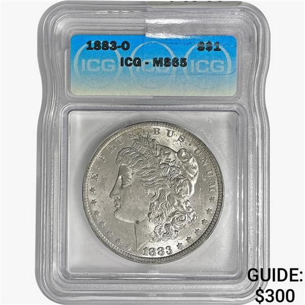 1883-O Morgan Silver Dollar ICG MS65
