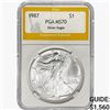 Image 1 : 1987 American 1oz Silver Eagle PGA MS70