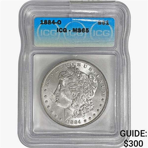 1884-O Morgan Silver Dollar ICG MS65