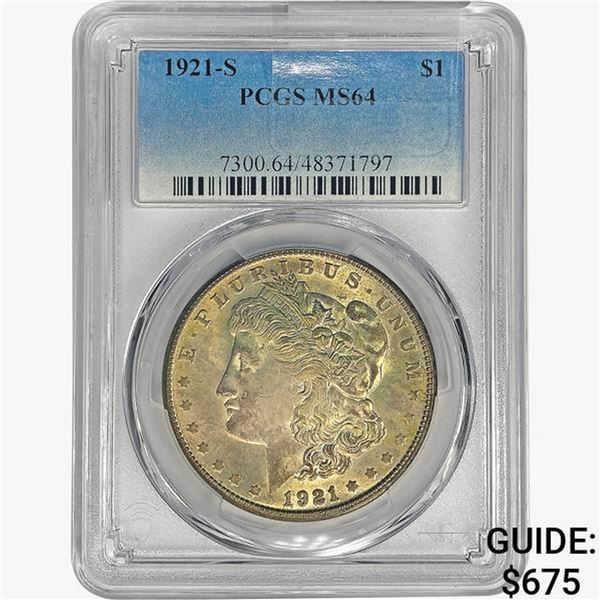 1921-S Morgan Silver Dollar PCGS MS64