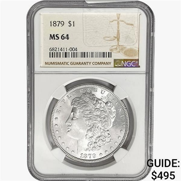 1879 Morgan Silver Dollar NGC MS64