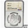 Image 1 : 1887 Morgan Silver Dollar NGC MS65+