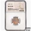 Image 1 : 1919 Wheat Cent NGC MS65 BN