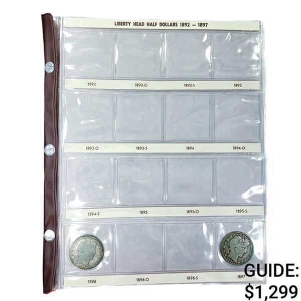 1892-1912 Liberty Head Halves Book [32 Coins]
