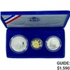 Image 1 : 1986 US .25oz Gold & Silver 3 Coin Set