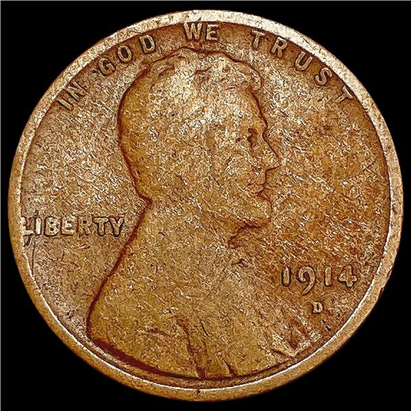 1914-D Wheat Cent LIGHTLY CIRCULATED