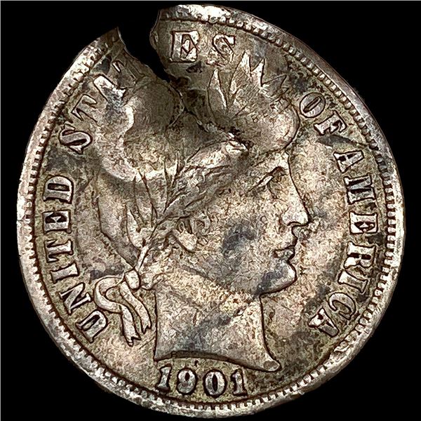 1901-S Barber Dime NICELY CIRCULATED