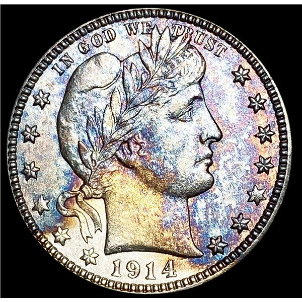 1914-D Barber Quarter CHOICE BU