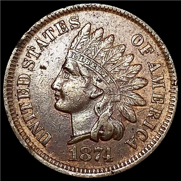 1874 Indian Head Cent CLOSELY UNCIRCULATED