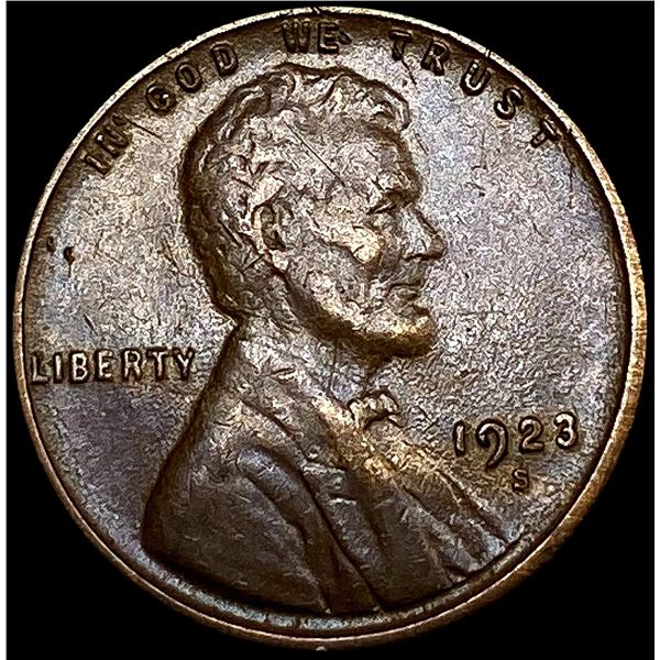 1923-S Wheat Cent CLOSELY UNCIRCULATED