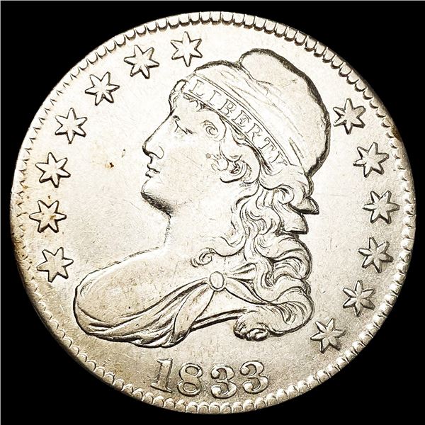 1833 Capped Bust Half Dollar NEARLY UNCIRCULATED