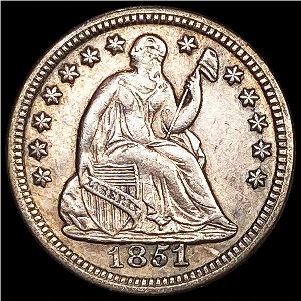 1851-O Seated Liberty Half Dime CLOSELY UNCIRCULAT