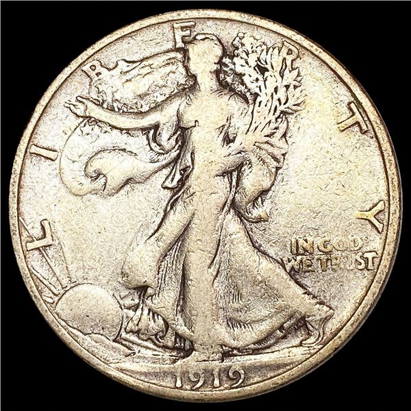 1919-S Walking Liberty Half Dollar NICELY CIRCULAT