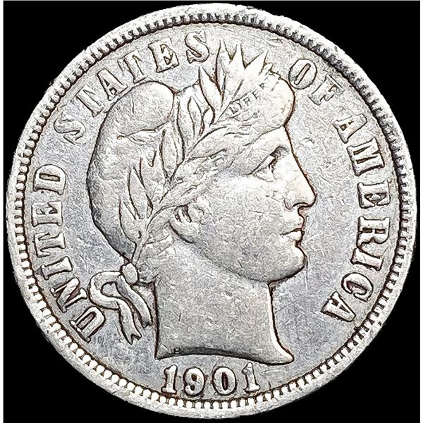 1901-O Barber Dime NEARLY UNCIRCULATED