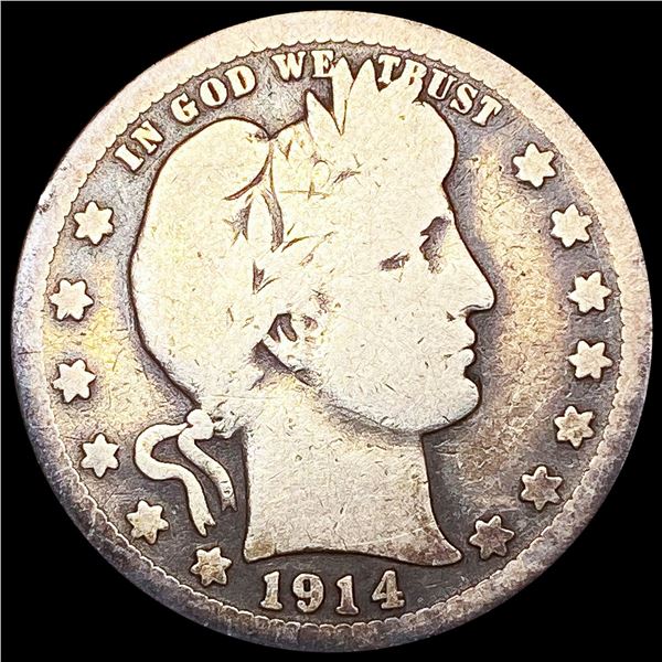 1914-S Barber Quarter LIGHTLY CIRCULATED