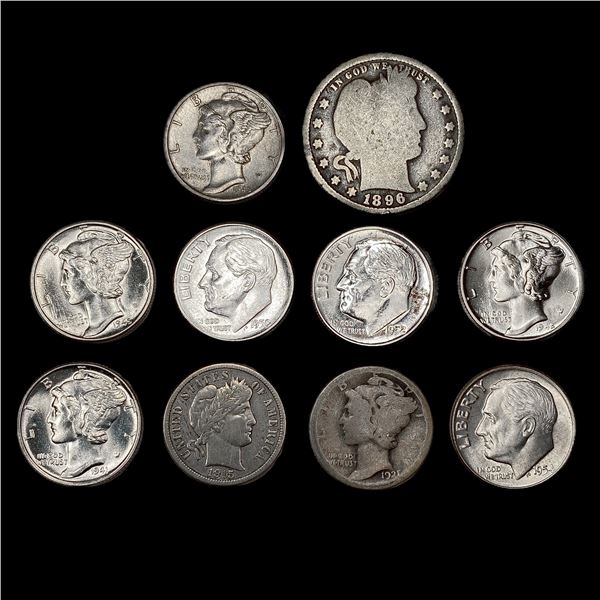 [10] Varied US Coinage [1896, 1915, 1921, 1941, [2