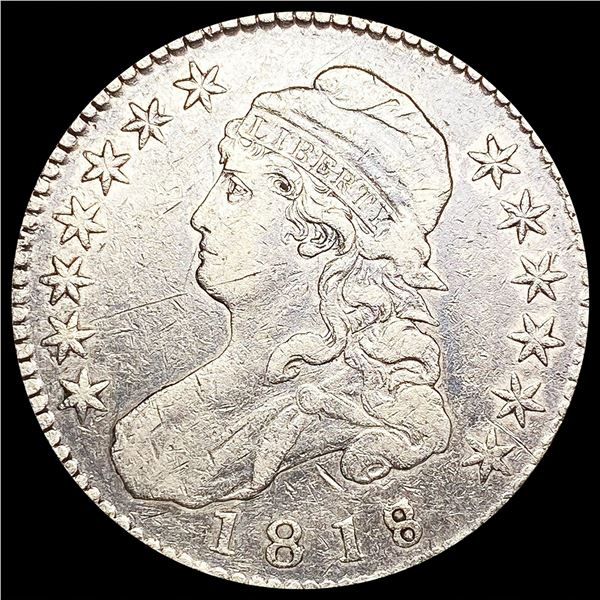 1818/7 Capped Bust Half Dollar LIGHTLY CIRCULATED