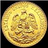1945 Mexico .0482oz Gold 2 Pesos GEM BU