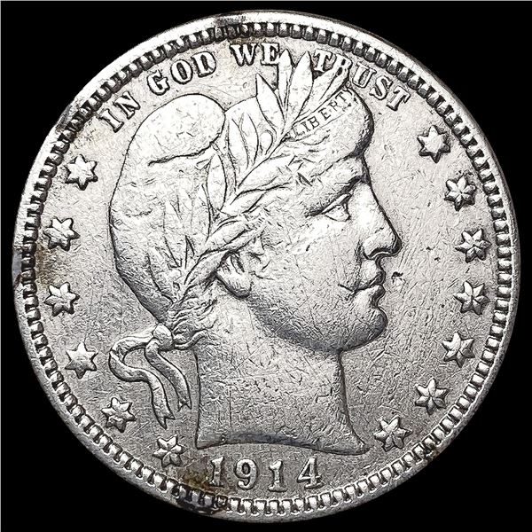 1914-D Barber Quarter CLOSELY UNCIRCULATED