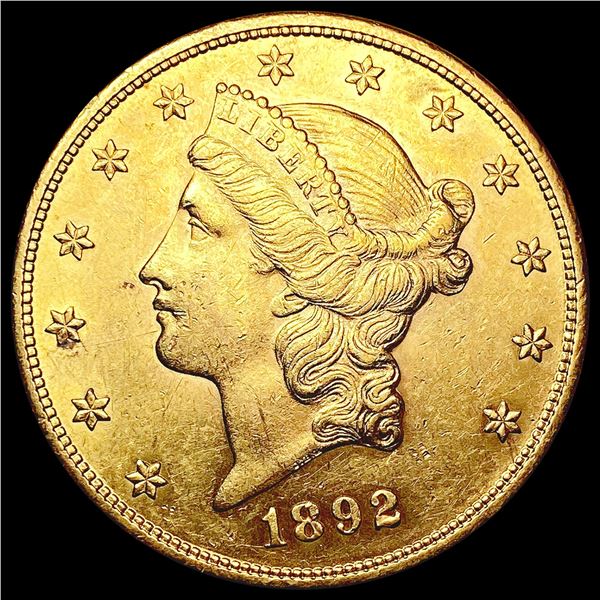 1892-S $20 Gold Double Eagle UNCIRCULATED