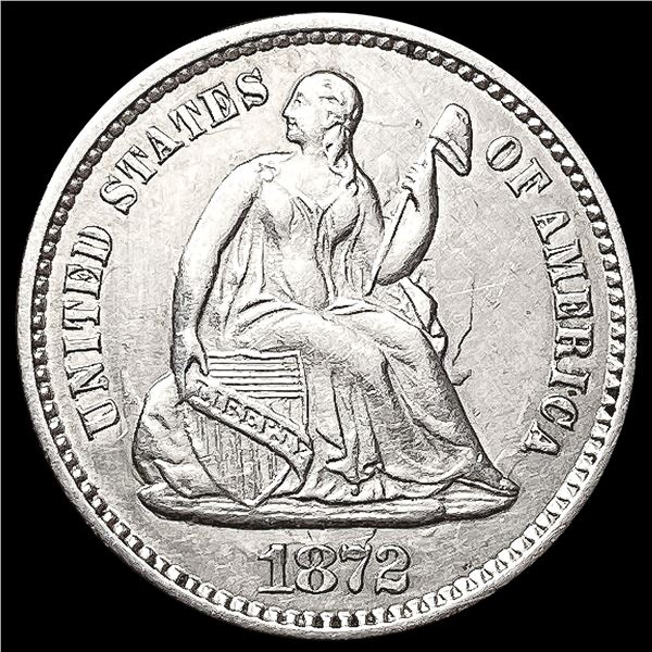 1872 Seated Liberty Half Dime CLOSELY UNCIRCULATED