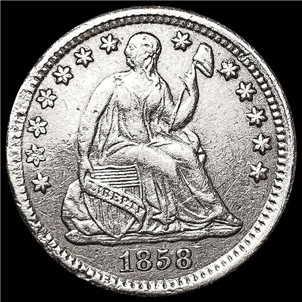 1858-O Seated Liberty Half Dime CLOSELY UNCIRCULAT