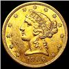 Image 1 : 1906 $5 Gold Half Eagle CHOICE AU