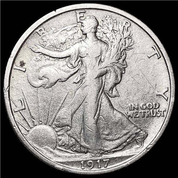 1917-S Walking Liberty Half Dollar CLOSELY UNCIRCU