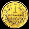 Image 2 : 1851 Rare Gold Dollar CLOSELY UNCIRCULATED