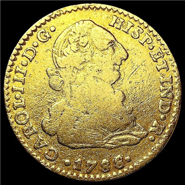 1788 Spain .1905oz Gold 2 Escudos LIGHTLY CIRCULAT