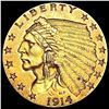 Image 1 : 1914 $2.50 Gold Quarter Eagle CLOSELY UNCIRCULATED
