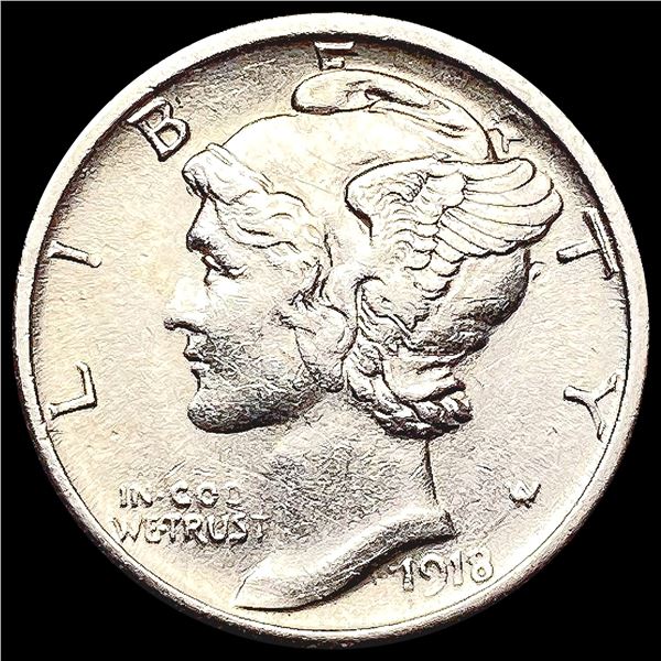 1918-S Mercury Dime CLOSELY UNCIRCULATED