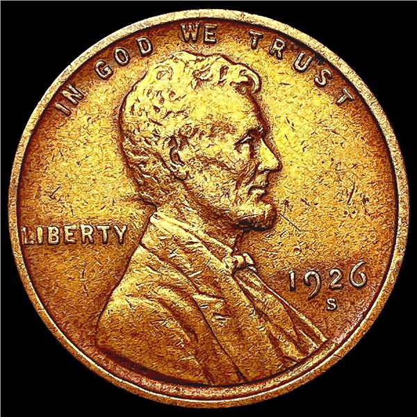 1926-S Wheat Cent CLOSELY UNCIRCULATED