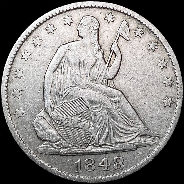 1848-O Seated Liberty Half Dollar CLOSELY UNCIRCUL