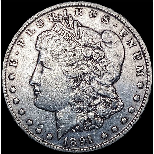 1891-CC Morgan Silver Dollar LIGHTLY CIRCULATED