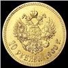Image 2 : 1900 Russia .2489oz Gold 10 Roubles CLOSELY UNCIRC