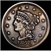 Image 1 : 1850 Braided Hair Large Cent CLOSELY UNCIRCULATED